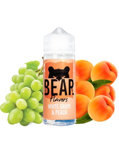 BEAR Flavors - White Grape & Peach  - 100ml Es un excepcional líquido por sus combinación de ingredientes: increible combinación