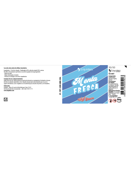 Menta Fresca 10 ml Liquideo Wpuff Flavors