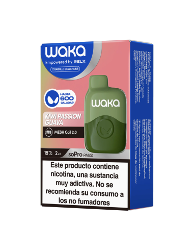 Pod Desechable Waka soPro PA600 - Kiwi Passionfruit Guava 2ml 18mg by Relx