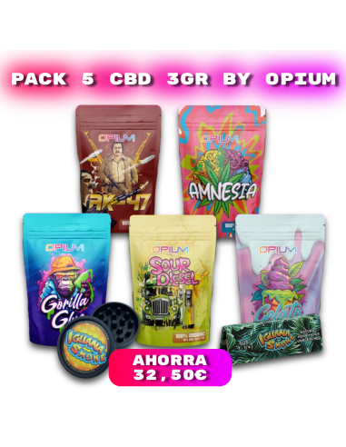 Pack 5 flores CBD 3gr by Opium