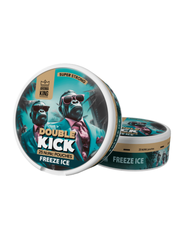 AK Double Kick Nicotines Pouches - Freeze Ice 0mg