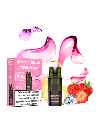 Élite Pro Pod Strawberry 20mg by Balmy (Pack 1)