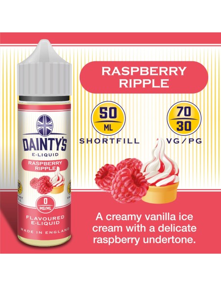 Dainty's Premium Raspberry Ripple 50ml