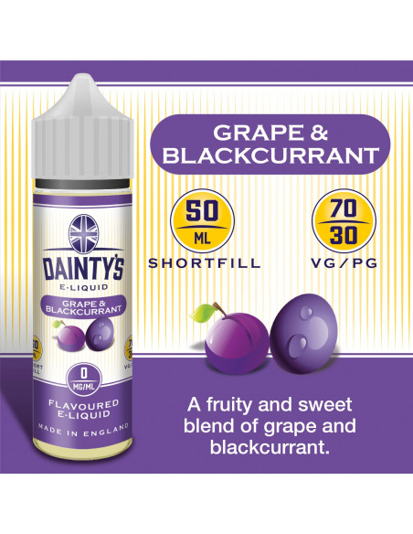 Dainty's Premium Grape & Blackcurrant  50ML
